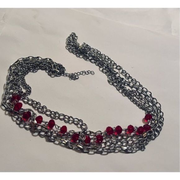 Pretty vintage SILVER AND SAPPHIRE NECKLACE - Picture 5 of 6